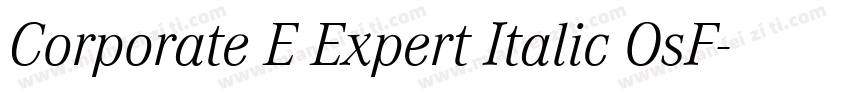 Corporate E Expert Italic OsF字体转换